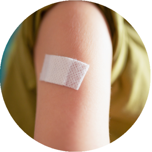Pflaster auf Arm